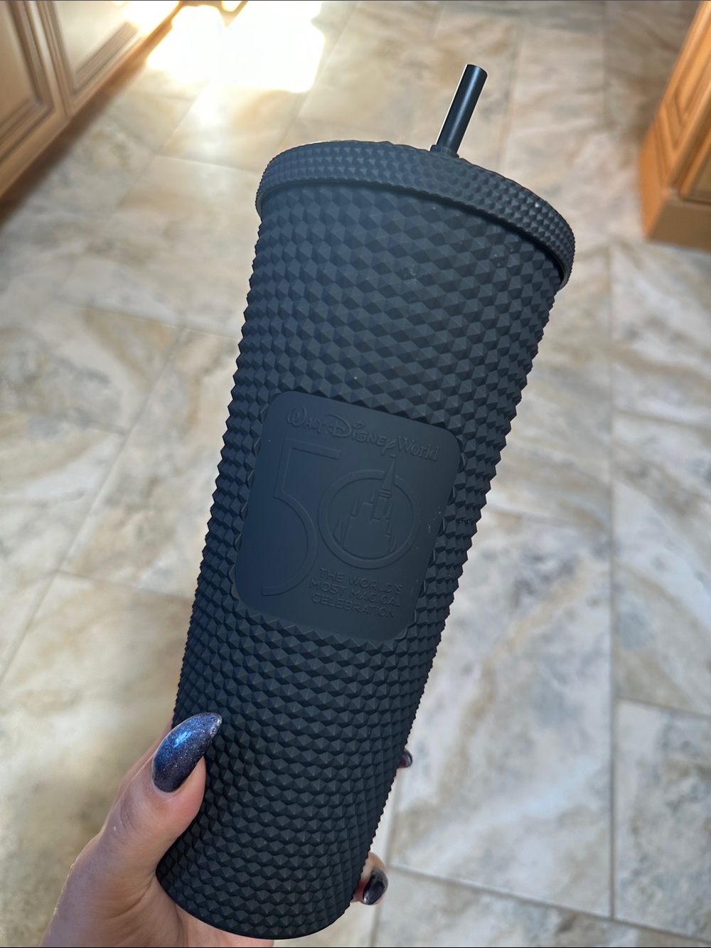 Disney World 50 Starbucks Black Studded Tumbler